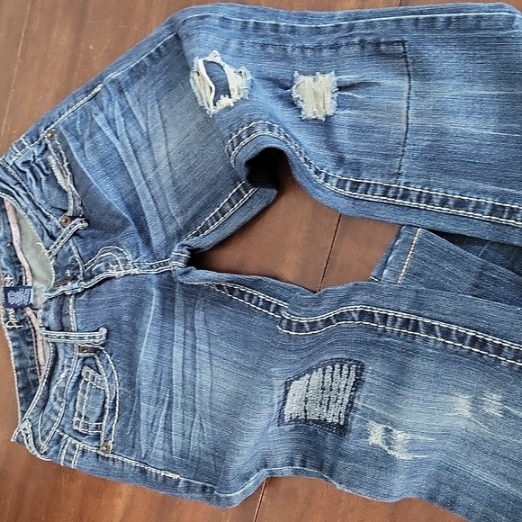 Amethyst Jeans distressed wide leg mid rise - Picture 10 of 17